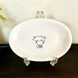 Rae Dunn Farmhouse HTF OINK & Cluck Ovals